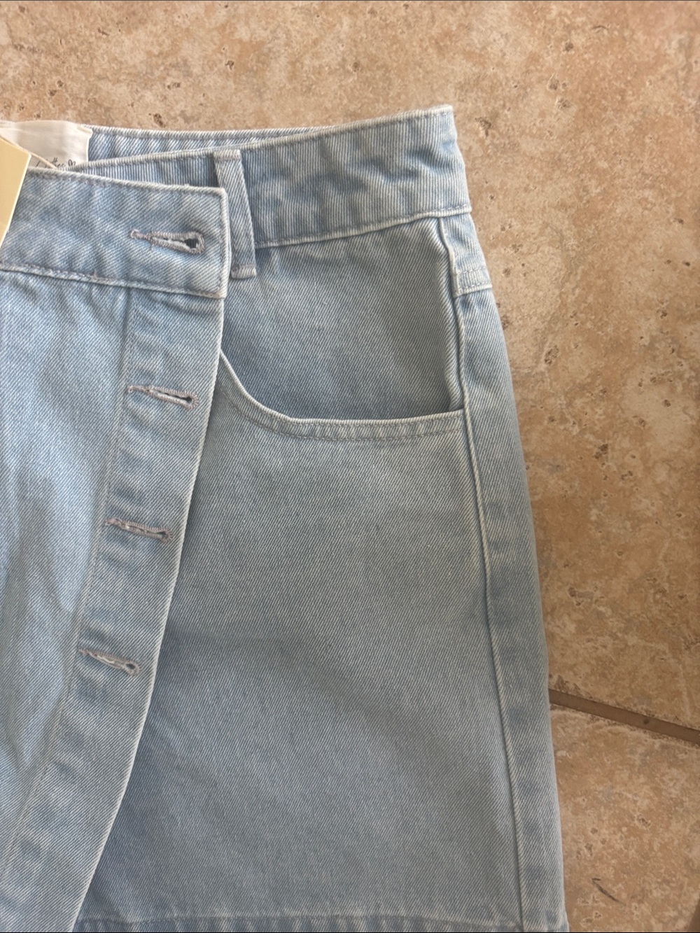 Easy clothes Denim Lilia wraparound front skort - Picture 5 of 6